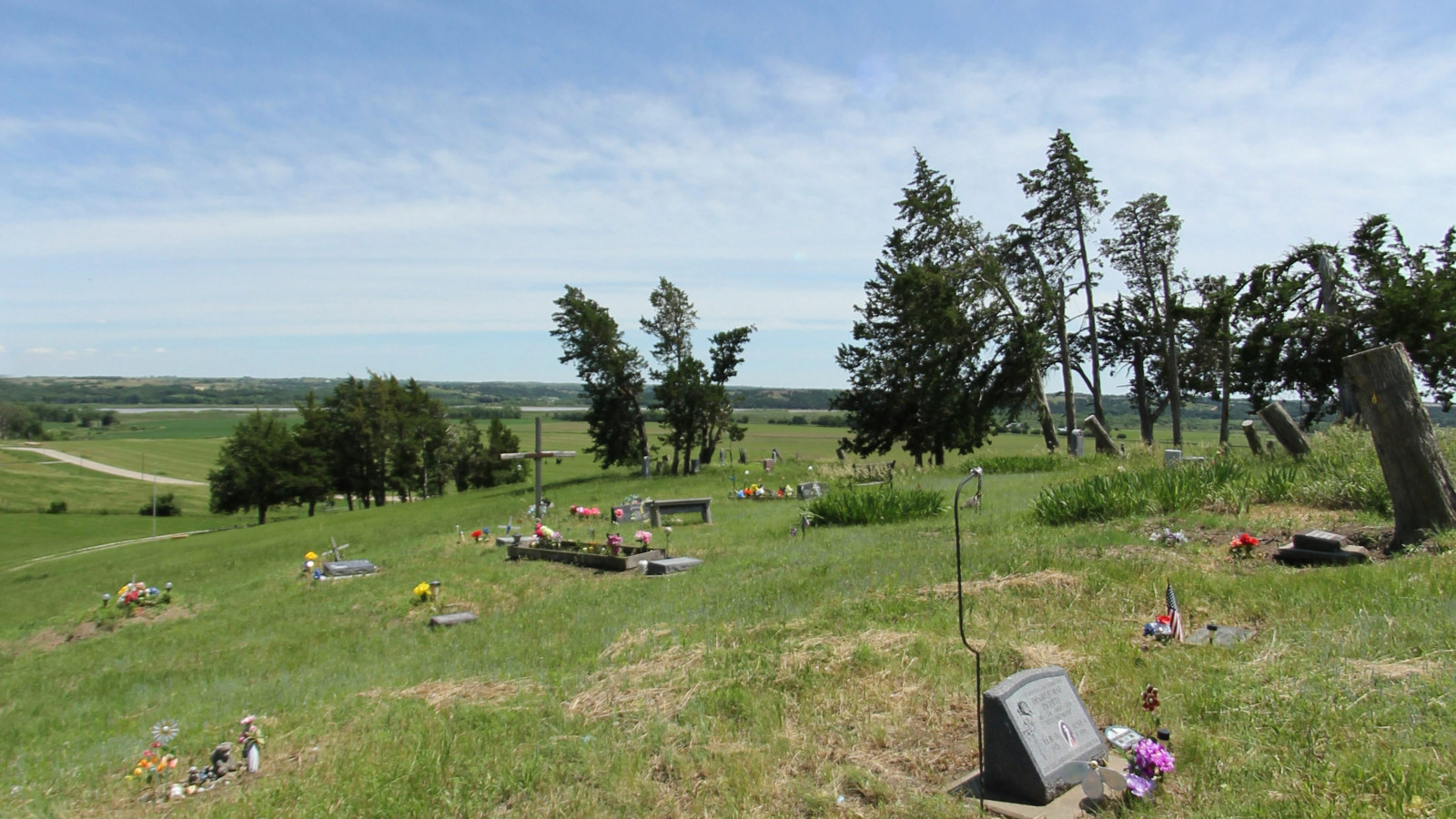 Recorded view from Ponca Community Grounds — St Johns Cemetery