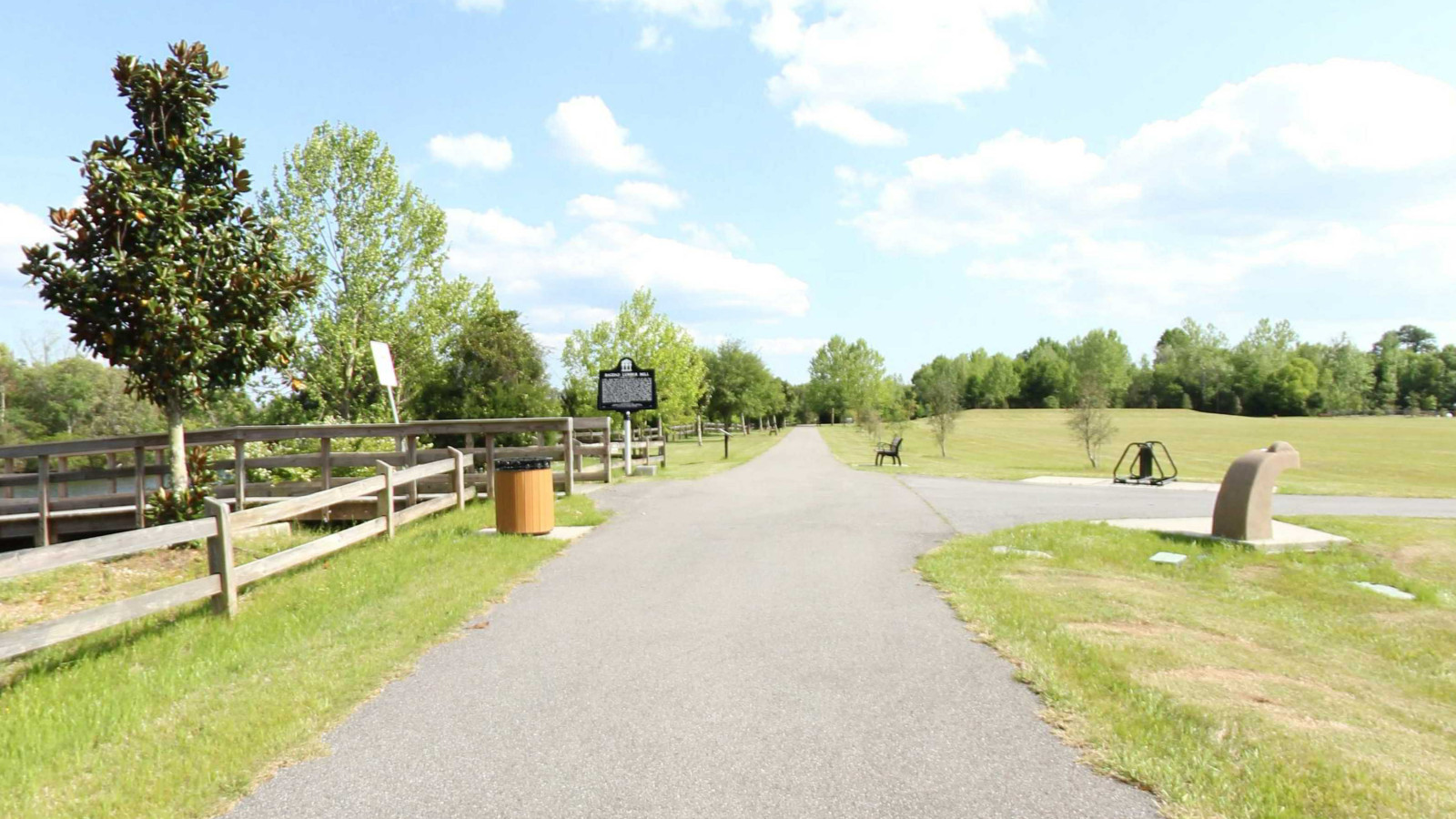 Recorded view from Bagdad Mill Site Park — Mills Trail