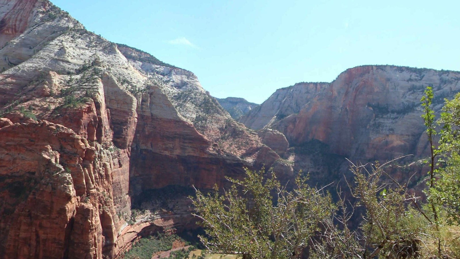 Exposed ridge and canyon