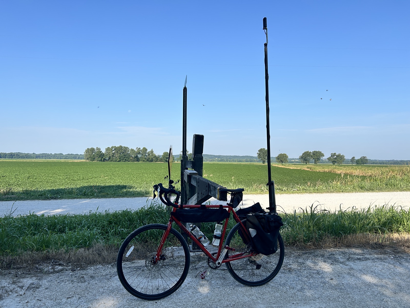 Capture bike on the Katy Trail in the river bottoms near Hartsburg