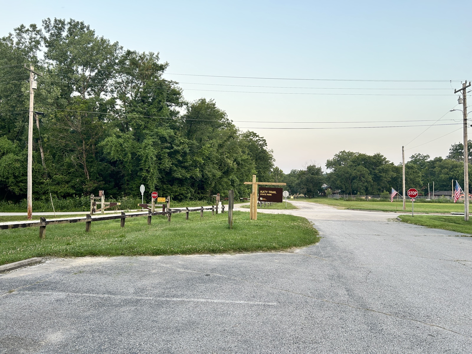 Katy Trail State Park trailhead at Rocheport