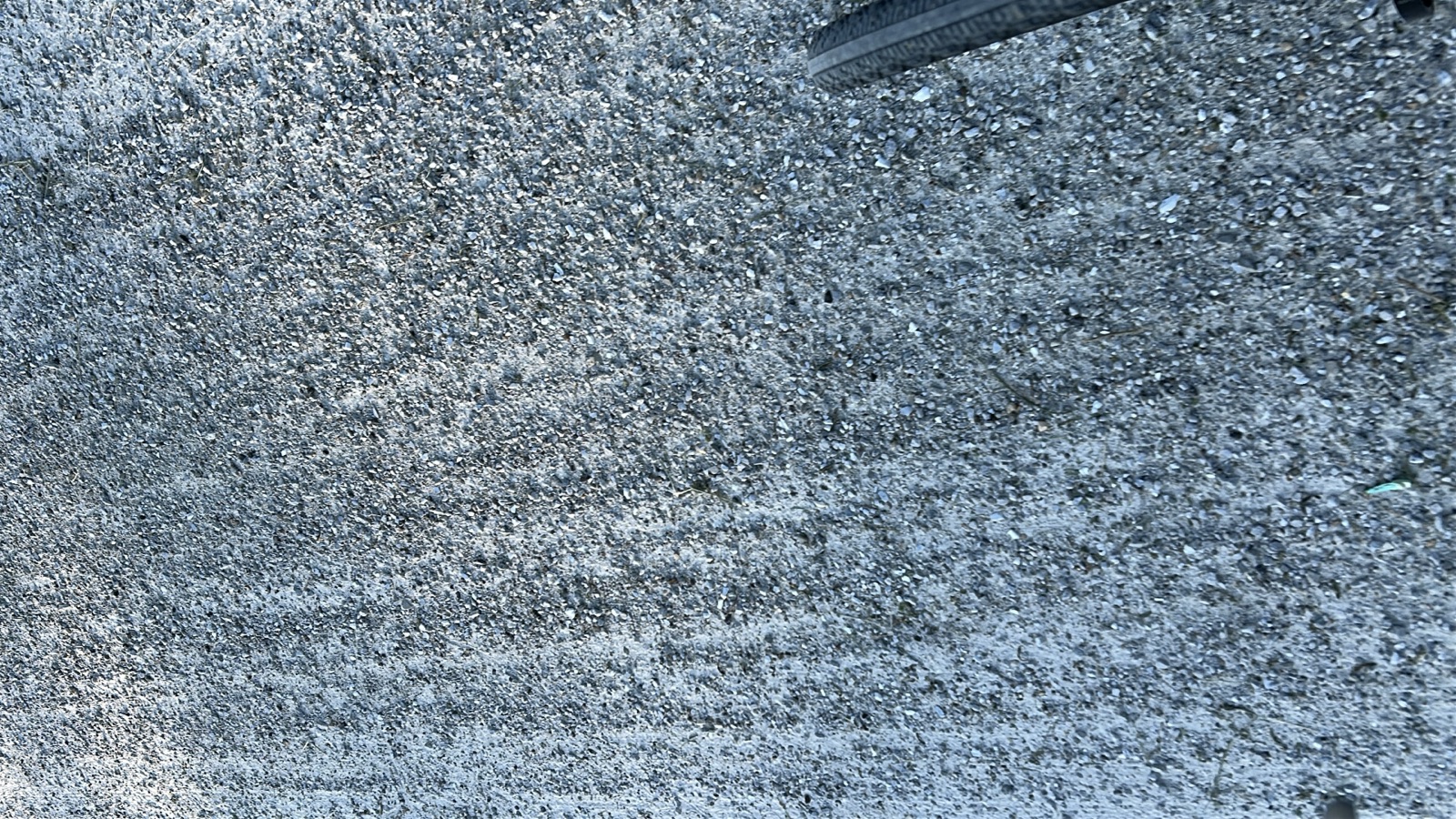 Crushed limestone surface of the Katy Trail